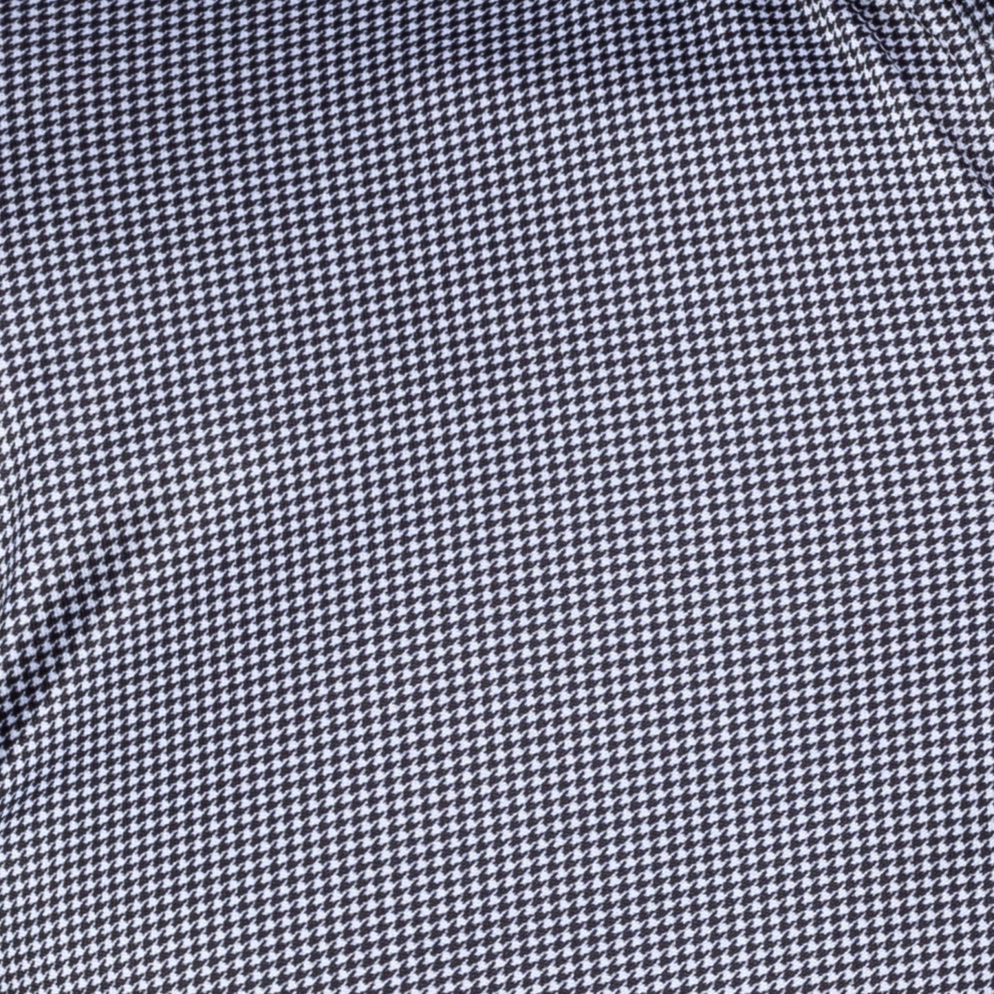 Quattro Flex Dress Shirt with Semi-Spread Collar Black Houndstooth